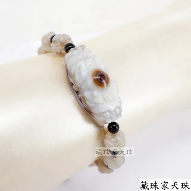 【藏珠家】精品雙龍聚財天眼+蓮花天珠手鍊
