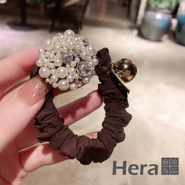 【HERA 赫拉】ll現貨ll琳瑯滿目珍珠帶鑽金球大腸圈 HRH75(現貨瘋搶中)