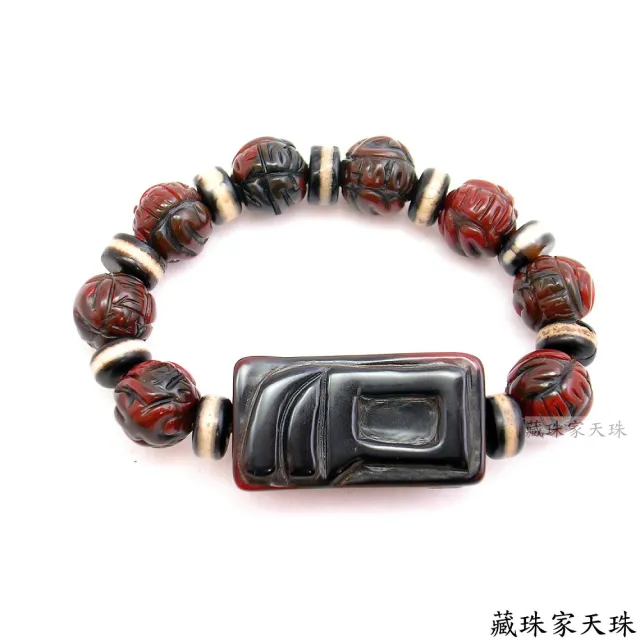 【藏珠家】阿卡雙龍招財聚財天珠手鍊