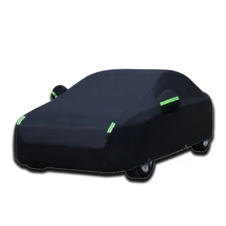 【TBCC】PEVA鋁膜汽車車罩 轎車款-小型(三層加厚/納米塗層/側開拉鍊/加厚絨毛/防塵/防雨/防曬)