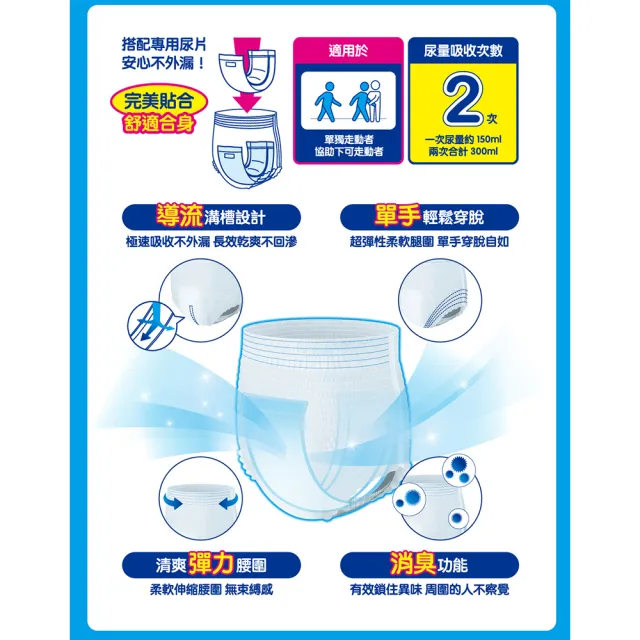 【週期購】日本大王愛適多 超透氣舒適復健褲L_10片/包x6(箱購出貨)