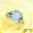 【Naluxe】天然寶石海水藍寶石原礦造型戒指(３月誕生石、勇氣之石、安定情緒、撫慰心靈)