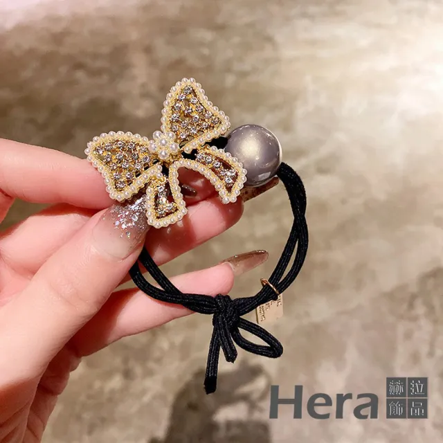 【HERA 赫拉】ll現貨ll典雅華麗滿鑽蝴蝶結髮圈 HRG19(髮飾 髮圈)