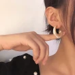 【INES】韓國設計S925銀針法式復古不規則金屬C圈造型耳環(S925銀針耳環 不規則耳環 C圈耳環)