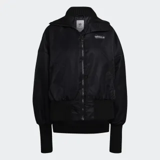 【adidas 愛迪達】外套 運動外套 休閒外套 女外套 黑 RIB BOMBER(GU1768)