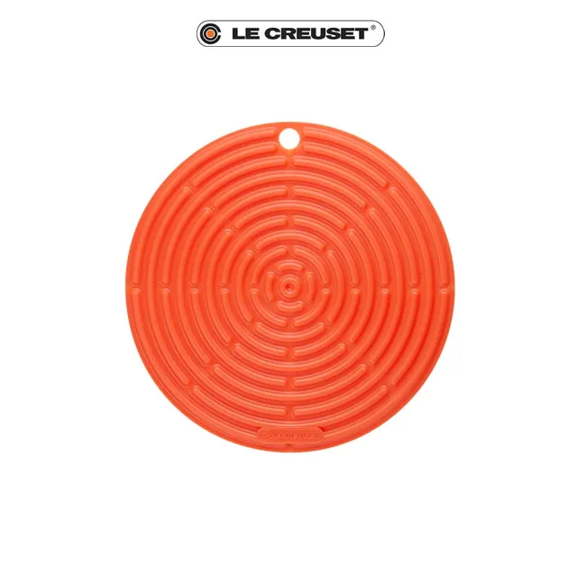 【Le Creuset】耐熱矽膠隔熱墊(火焰橘)