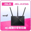 【ASUS 華碩】WiFi 6 雙頻 AX1800 4G LTE 路由器/分享器(4G-AX56)