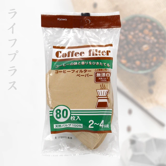 Kyowa日本製無漂白咖啡濾紙-2-4杯用(-80枚入×6包)