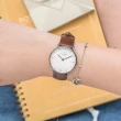 【Nordgreen】ND手錶 Native 本真 32mm Lille 深空灰殼×白面 復古棕真皮錶帶(NR32GMLEBRXX)