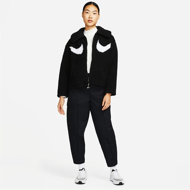 NIKE 耐吉 NIKE NSW SWSH SHRPA JKT 外套 羊羔毛 雙勾 女款 黑色(DD5621-010)