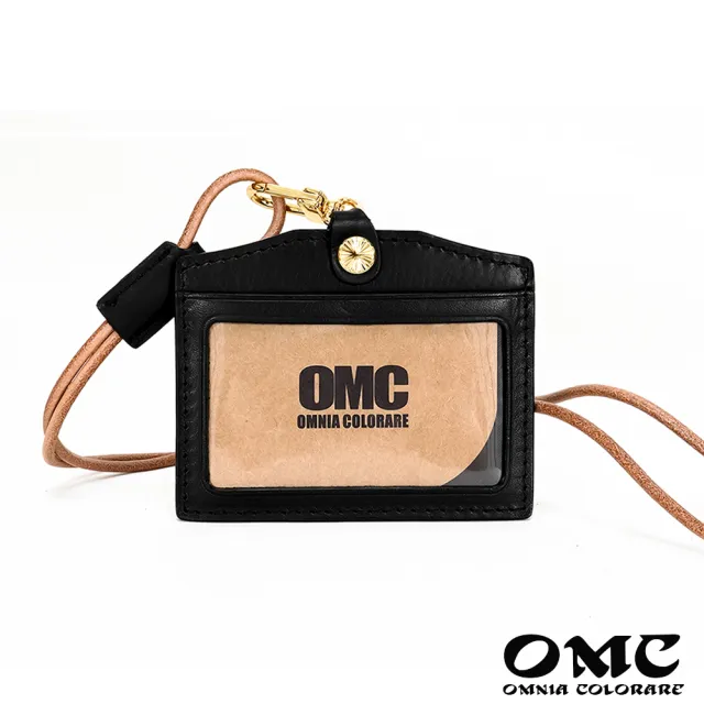 【OMC•植鞣革】 職人通用橫式牛皮證件套94046(黑色)