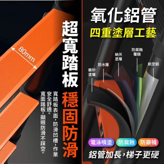 【DE生活】升級二代伸縮鋁梯 3.3＋3.3米 伸縮梯 人字梯 一字梯 家用梯 折疊梯 工程梯 A字梯