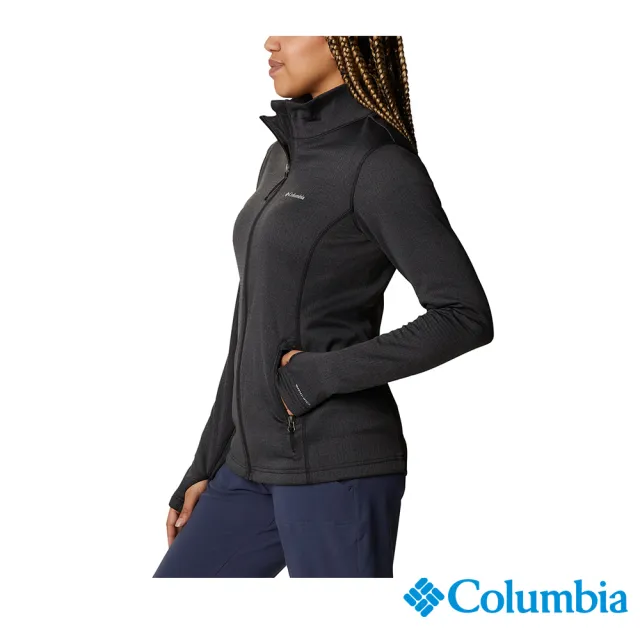 【Columbia 哥倫比亞 官方旗艦】女款- Omni-Wick快排防曬50刷毛外套-黑色(UAR99650BK / 排汗.防曬.機能)