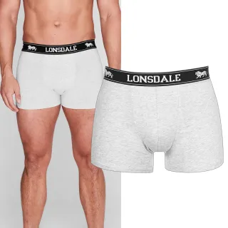 【LONSDALE 英國小獅】英式極簡風 高彈性內褲2入(灰色 LT422011)