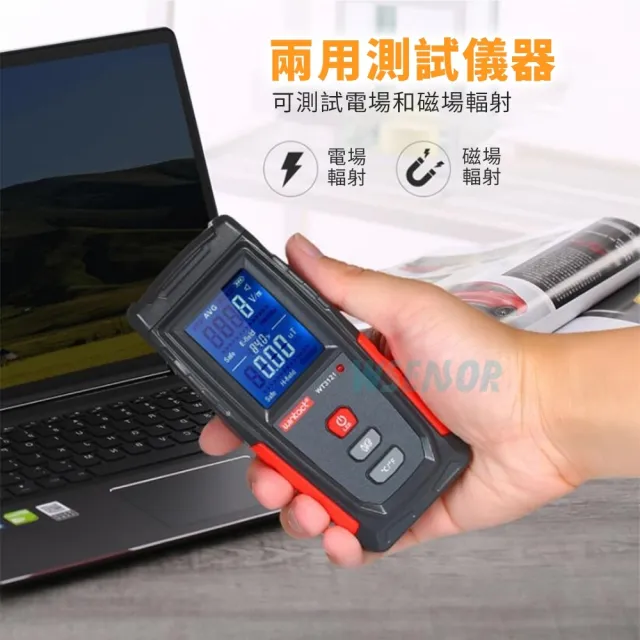 【Wsensor】電磁波檢測儀(WT3121│電磁輻射檢測儀│輻射偵測器│電磁波測試儀│電磁波測試計│BENETECH)