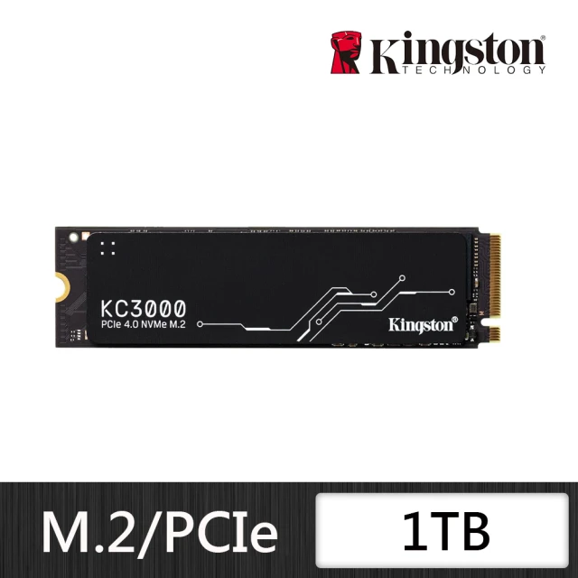 【Kingston 金士頓】KC3000 1TB M.2 2280 PCIe 4.0 ssd固態硬碟 (★SKC3000S/1024G) 讀 7000M/寫 6000M