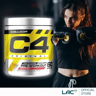 【LAC 利維喜】Cellucor C4運前肌酸粉末-綜合水果口味x1罐組(390克/精胺酸/重訓黑魔法/C4)