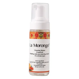 【La Morongo Co. 法國樂木美品】葡萄柚淡斑美白洗臉泡泡160mLx1(含面膜三片)