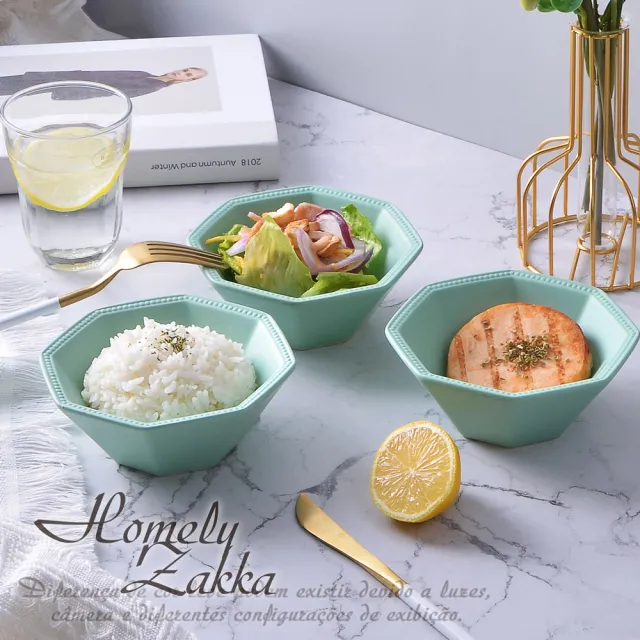 【Homely Zakka】北歐簡約啞光色釉八角新骨瓷餐碗/飯碗/點心碗2入_3色任選(飯碗 湯碗 餐具 餐碗 盤子 器皿)