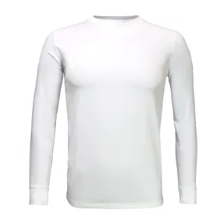 【佳立適】升溫蓄熱保暖衣-無染系列-奈納鍺 男圓領-白色(使用3M吸濕快排)