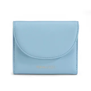 【Premium Authentic】PA暮．Capri真皮短夾-Baby藍-附彩盒(PA 真皮 牛皮 短夾 皮夾 零錢包 錢包 皮夾)
