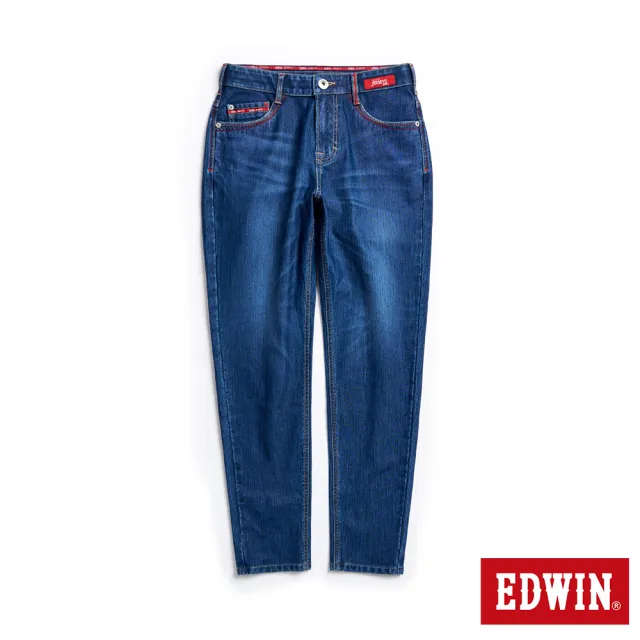 【EDWIN】女裝 東京紅360°迦績彈力機能錐形牛仔褲(拔洗藍)（其他規格）