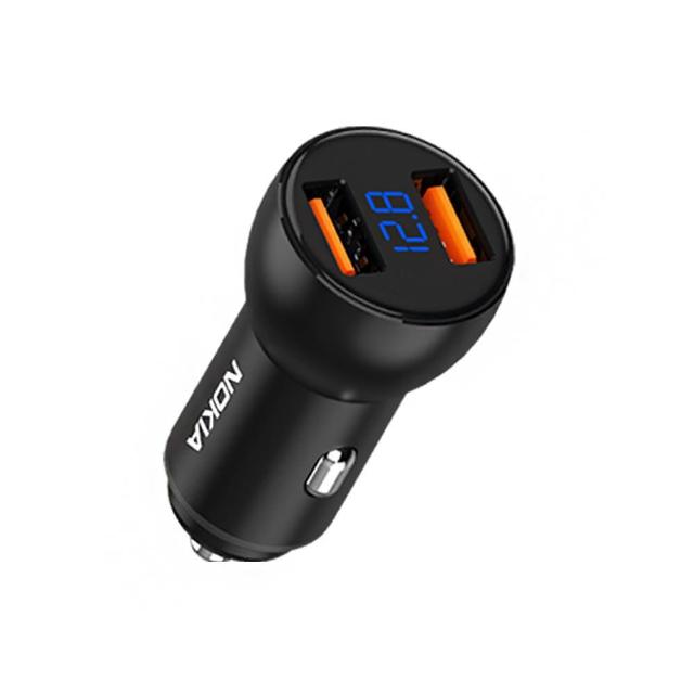 【NOKIA】60W 雙USB QC3.0 液晶顯示 車充(P6105N)
