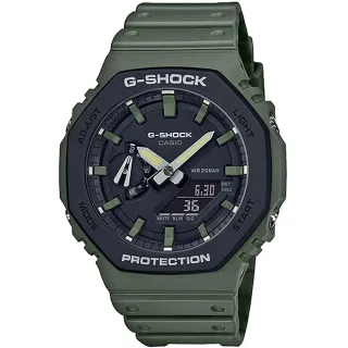 【CASIO 卡西歐】G-SHOCK 八角農家橡樹雙顯手錶 母親節 禮物(GA-2110SU-3A/速)