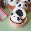 【美姬饅頭】可愛貓熊鮮乳造型芝麻包(一盒6入)