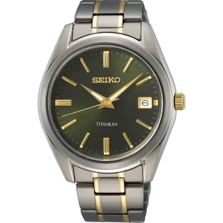 【SEIKO 精工】CS 鈦金屬簡約手錶-40mm 送行動電源(SUR377P1/6N52-00B0G)
