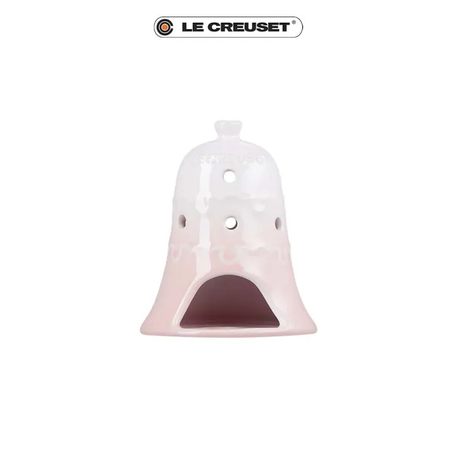 【Le Creuset】瓷器雪藏時光系列鈴鐺造型燭台(貝殼粉)