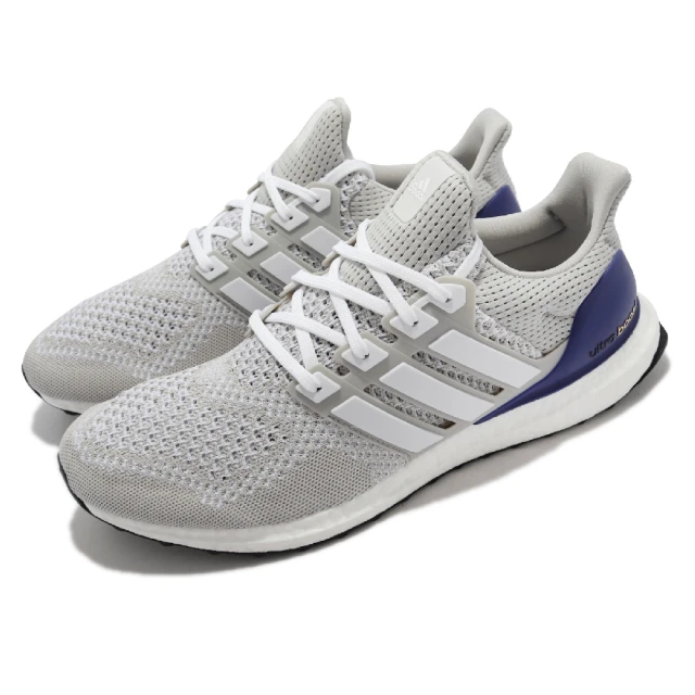 【adidas 愛迪達】慢跑鞋 Ultraboost 1.0 DNA 男女鞋 愛迪達 襪套 避震 包覆 路跑 健身 灰 藍紫(GZ0448)