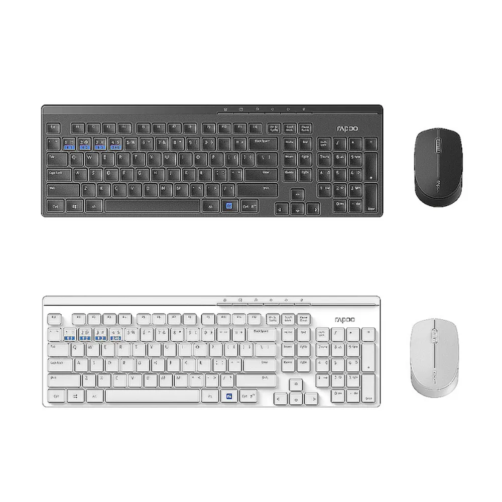 【rapoo 雷柏】8100GT 多模式無線鍵鼠組(黑/白)