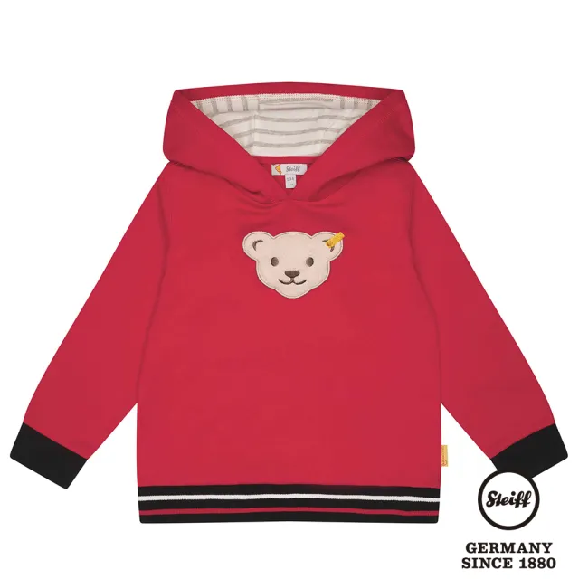 【STEIFF】熊頭童裝 經典熊頭 連帽長袖T(長袖上衣)