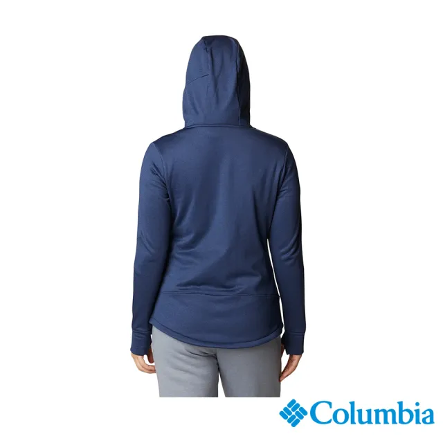 【Columbia 哥倫比亞 官方旗艦】女款-Omni-Wick快排刷毛外套-深藍(UAR22130NY / 刷毛 .快排.機能)