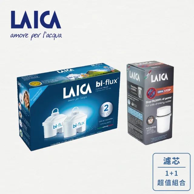 【LAICA 萊卡】義大利除菌濾芯1入&雙流濾芯*2入(共3芯)