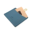 【OMC•植鞣革】職人通用橫式牛皮證件套94046(灰藍)