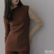 【MO-BO】再造和諧撞色針織上衣(上衣)