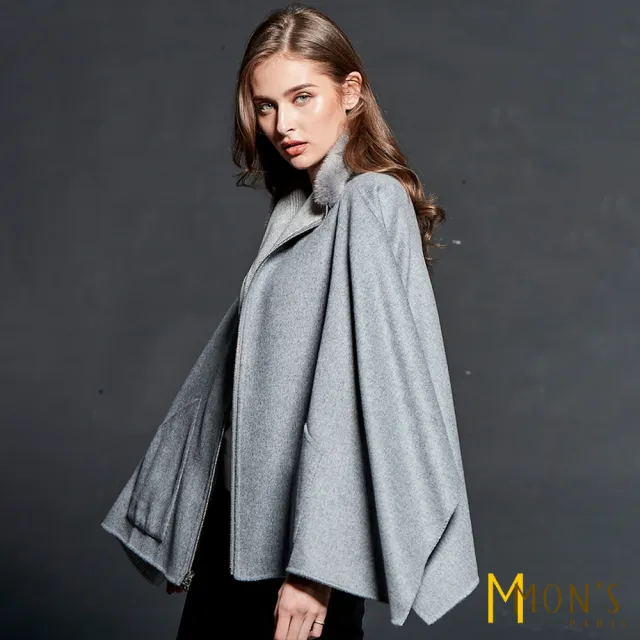 【MON’S】優雅時尚兩面穿斗篷外套