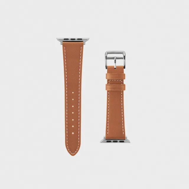 【Aholic】Apple Watch 皮革錶帶 42/44mm - 棕色