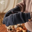【ADISI】男版-美麗諾羊毛露指翻蓋保暖手套 AH21045(羊毛手套 露指手套 針織手套)