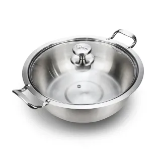 【MASIONS 美心】維多利亞 Victoria 皇家316不鏽鋼加深大容量火鍋(34CM 台灣製造)