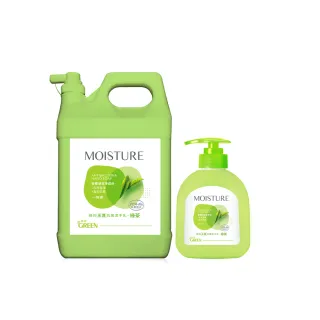 【Green綠的】水潤抗菌潔手乳加侖桶綠茶3800ml+瓶裝綠茶400ml(洗手乳)