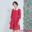 【RED HOUSE 蕾赫斯】可拆領子蕾絲洋裝(共二色)