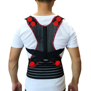 【菁炭元素】2件 鍺+磁能 挺立開肩護腰帶(全新升級版-美鳳有約推薦 鍺 磁力貼)