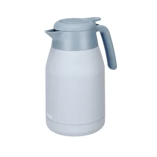 【THERMOS膳魔師】不鏽鋼淺墨藍按壓式真空保溫壼1500ml(THS-1501-PBL)