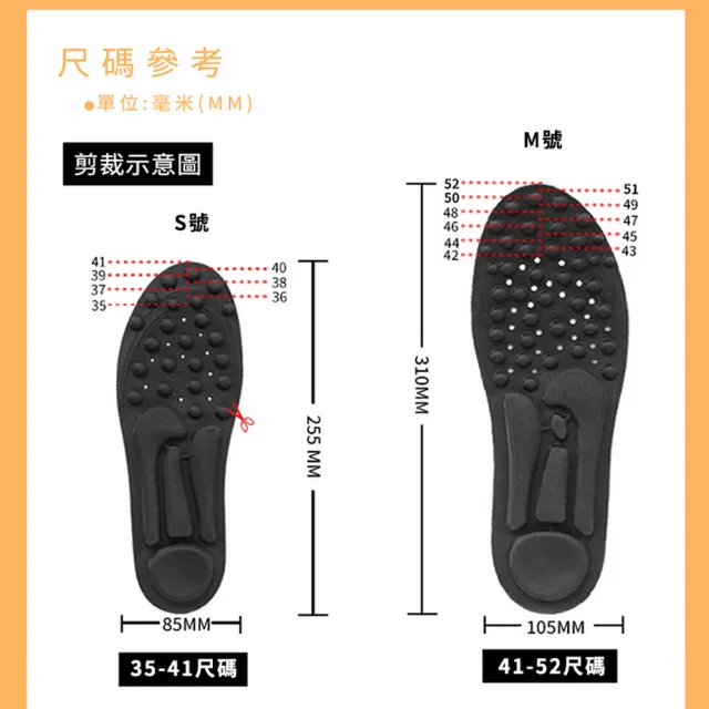 【JFT】遠紅外線氣囊按摩健康鞋墊(反重力按摩鞋墊 前顆粒後氣囊)