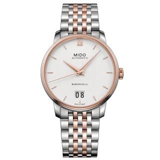【MIDO 美度】BARONCELLI BIG DATE 永恆系列 大日期窗機械腕錶 母親節 禮物(M0274262201800)