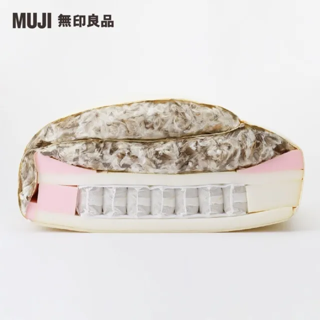 【MUJI 無印良品】沙發本體/3人座/羽毛獨立筒/棉麻平織/棕色(大型家具配送)