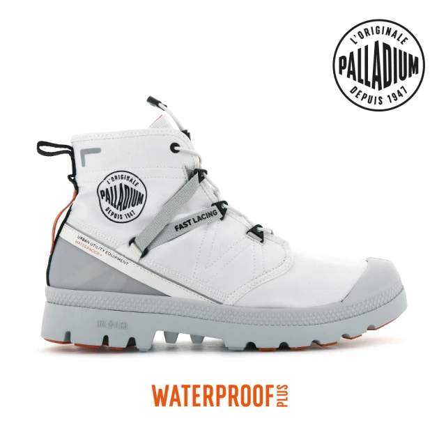 【Palladium】PAMPA TRAVEL LITE+ WP+快穿輕量防水靴/休閒鞋-男鞋/女鞋-太空白(77238-116)